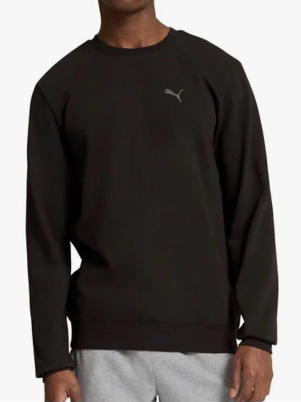 Puma Men's Long Sleeve Textured Crew Pullover Sweatshirt M